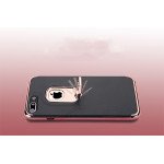 Wholesale iPhone 7 Plus Aluminum Design Ring Holder Stand Case (Rose Gold)